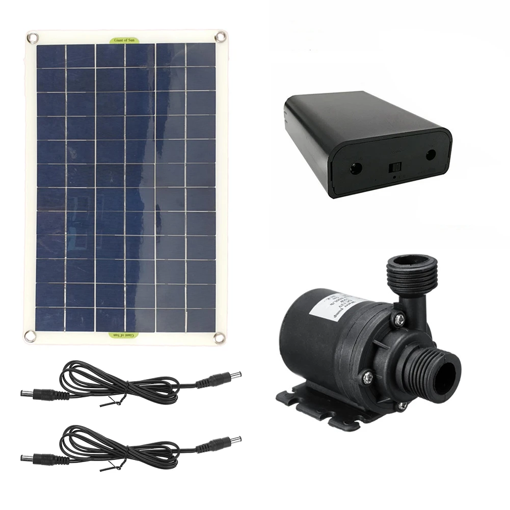 50w 800l/h Dc 12v Solar Panel Kit Brushless Solar Water Pump Solar Cell  Photovoltaic Panel Fountain Water Pump Pool Pond Pump - Solar Cells, Solar  Panel - AliExpress