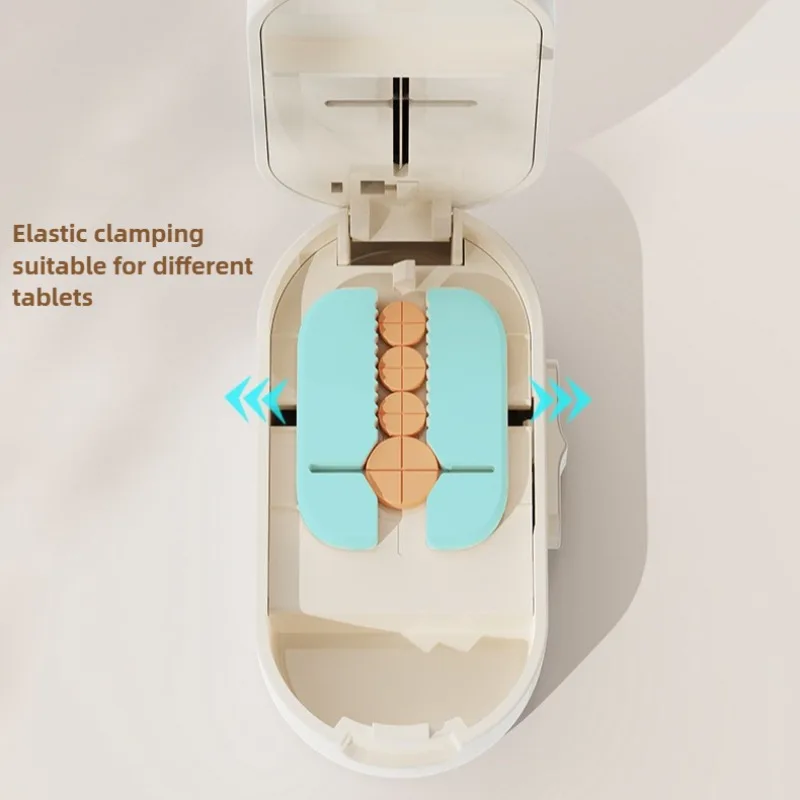 Safety Button Pill Cutter and Splitter Stainless Steel Blade for 1/2 1/4 Tablet Precise Splitting Portable Medicine Organizer