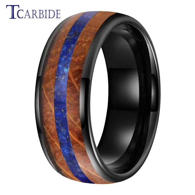 Men Women Tungsten Carbide Ring Wedding Band High Polished Bevel Edges 6mm  8mm Comfort Fit - Rings - AliExpress