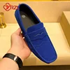 YRZL Men's Loafers Suede Casual Slip On Driving Shoes Comfortable Party Dress Shoes for Men Size 48 Fashion Moccasins Flats