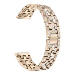 Elegant Diamond Metal Bracelet Strap for Universal 18mm (Rose gold)