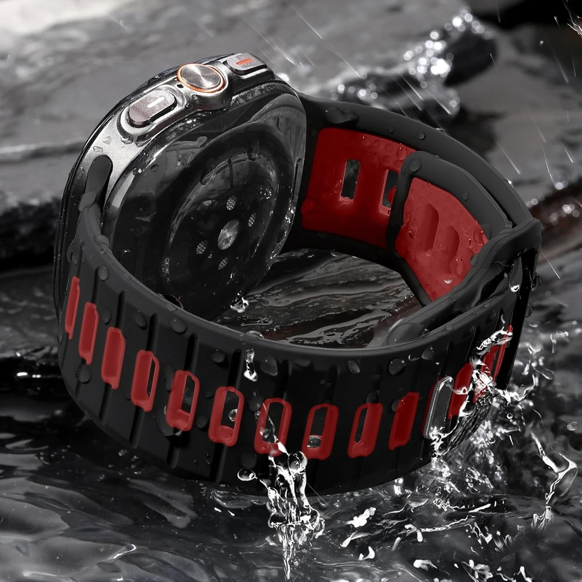 Two-Tone Silicone Sport Band for Smartwatch - Official Strap Replacement