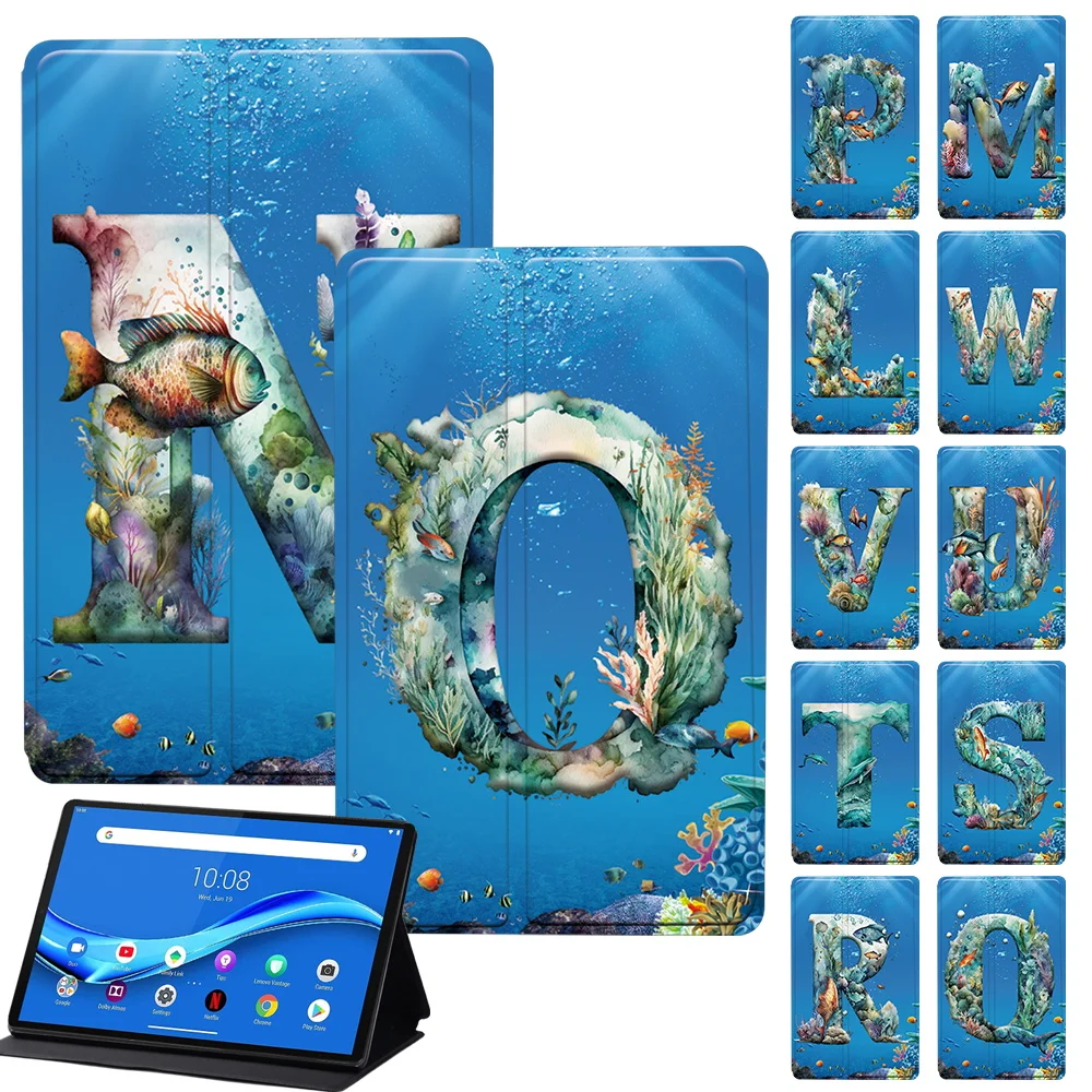 Cover Per Lenovo Tab M10 Tb-X605F/Tb-X505 Per Tab M10 Hd 2Nd Lenovo Tab M10 Fhd Plus 10 Custodia Tb-X606F/X Fish Ininiziale Pattern