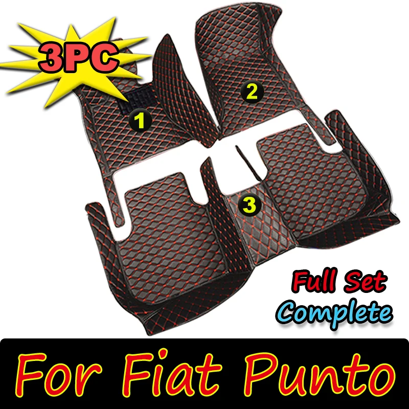 

Custom Made Leather Car Floor Mats For Fiat Punto 2007 2008 2009 2010 2011 2012 2013 Carpets Rugs Foot Pads Accessories