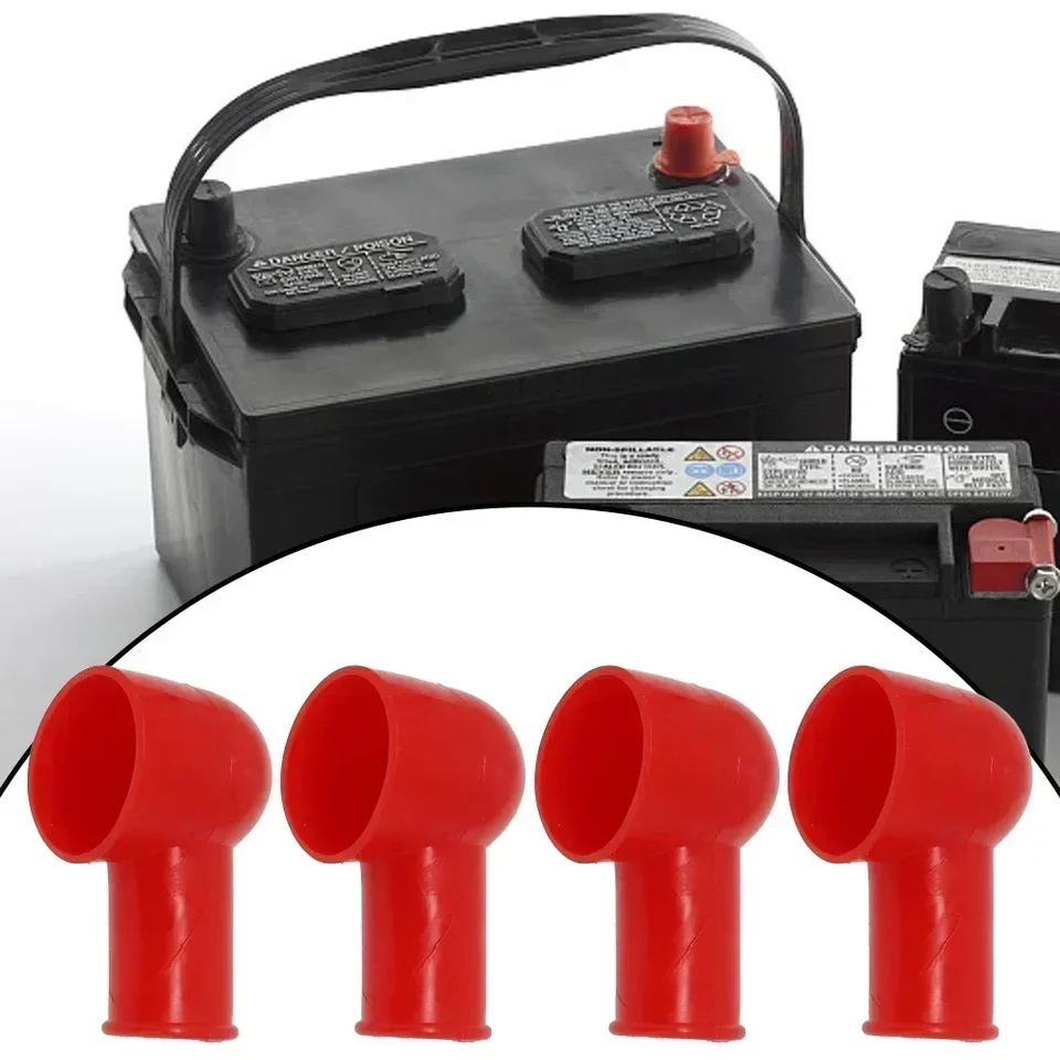 Tampa De Borracha Isolamento Terminal Da Bateria Preta & Vermelha, Par Protetor Do Tipo De Tubo