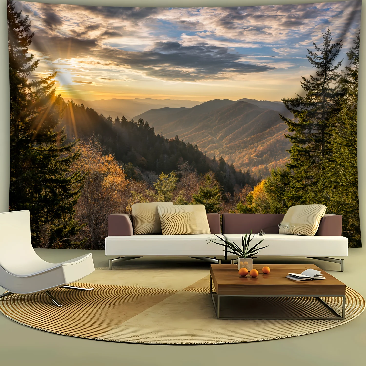 Tapisserie de paysage de montagne 1