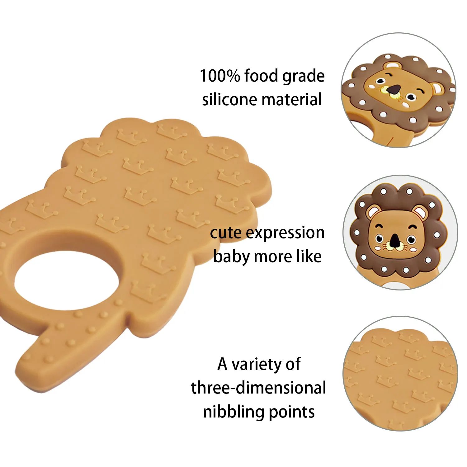 Newborn teething toys safe and easy to hold BPA-free silicone teether 360&deg; baby teether toys for babies 6 months and above teething toys silicone teething toys