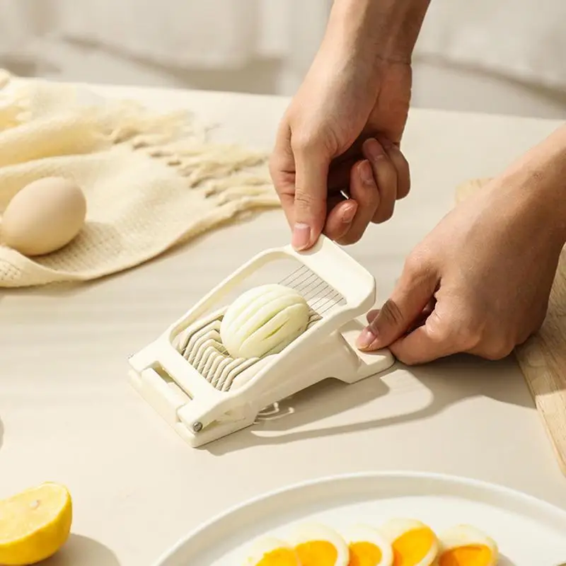 

Multifunctional Egg Slicers Stainless Steel Slicer Fancy Splitter Egg Tool Wire Egg Slicer For Food Vegetable Fruit for Kitchen