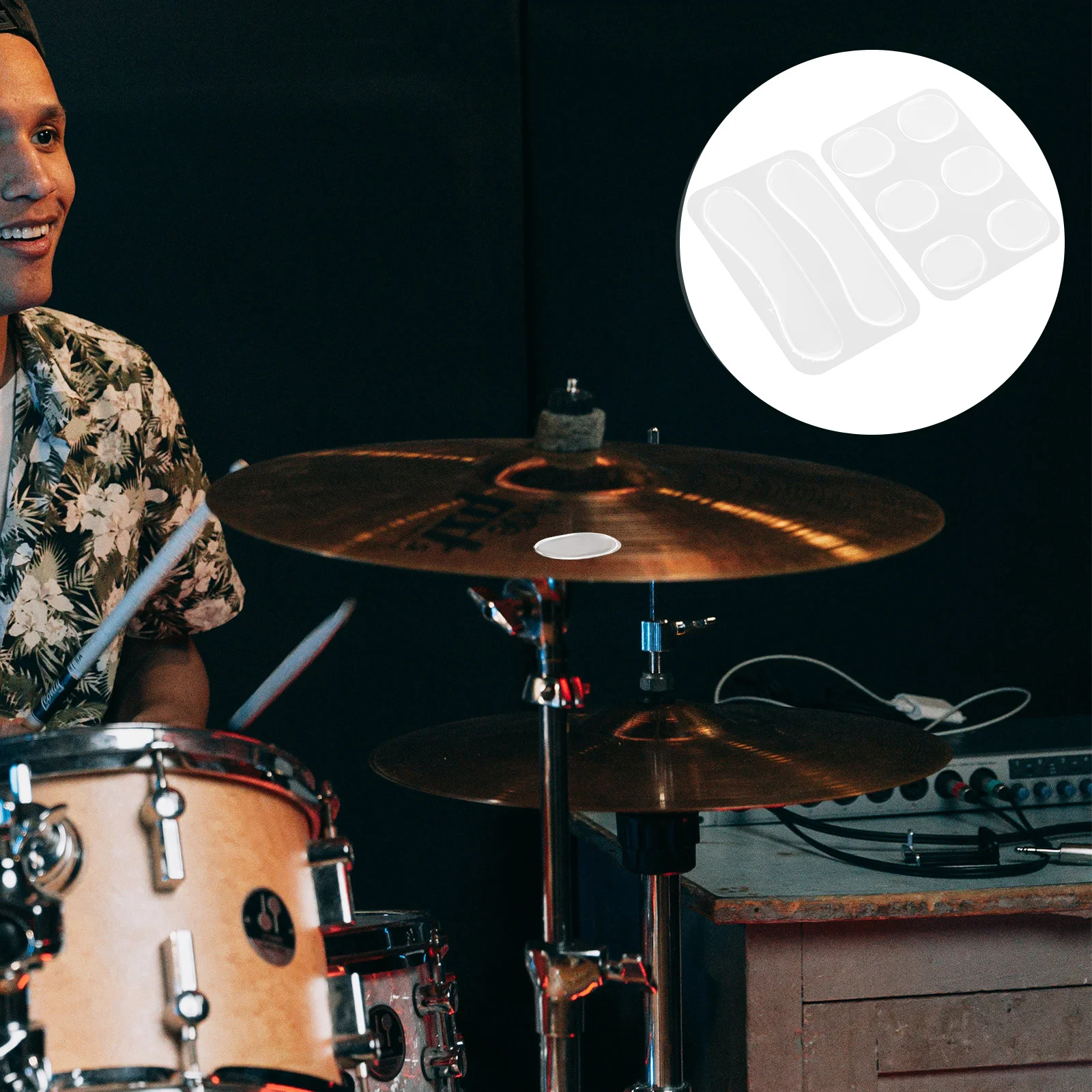 

26 Pcs Drum Mute Sticker Dampener Dampeners Pads Silicone for Drums Snare Accessories Silica Gel Silencers