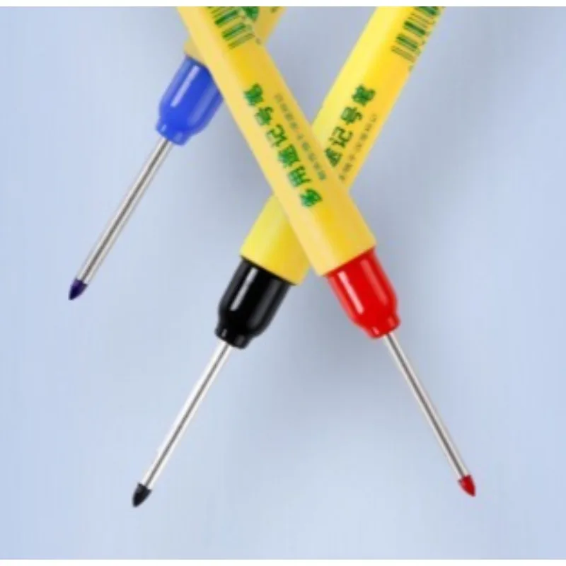 Long Headed Marking Pen, Red/blue/black Waterproof Woodworking Decoration, Deep Hole Multi-purpose Marking Tool, Convenient