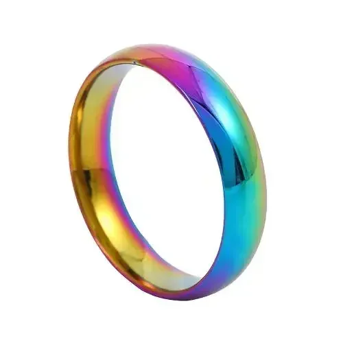 Fashion Simple Smooth Stainless Steel Ring for Women and Men Classic Couple Rings Wedding Engagement Jewelry