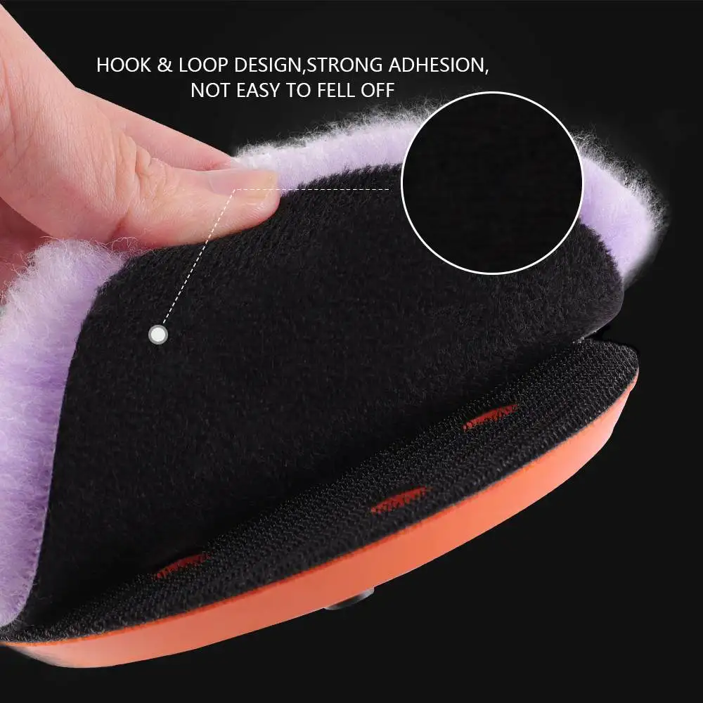 Heavy Cut Purple Wool High Density Lambs Polishing Pad For DA/RO/GA Polisher 1Pc 3