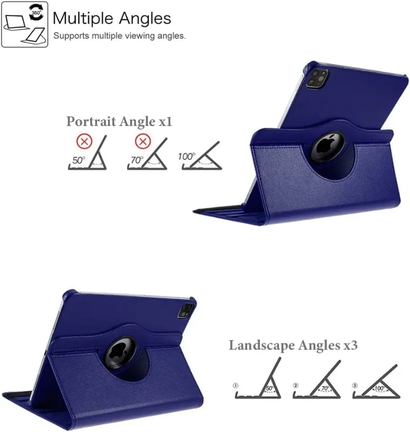 Premium 360 Rotating iPad Stand Cover with Auto Sleep Feature
