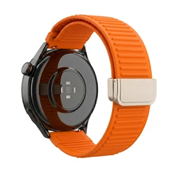 Magnetic Silicone Loop Strap in 22mm and 20mm - 22mm Width (Orange)