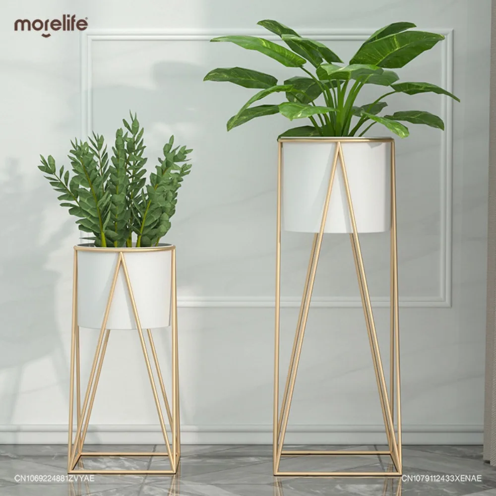 Nordic Style Plant Stands Display Stand SpaceSaving Rack Chic Balcony Floor Shelf Modern Minimalist Living Room Furniture K01