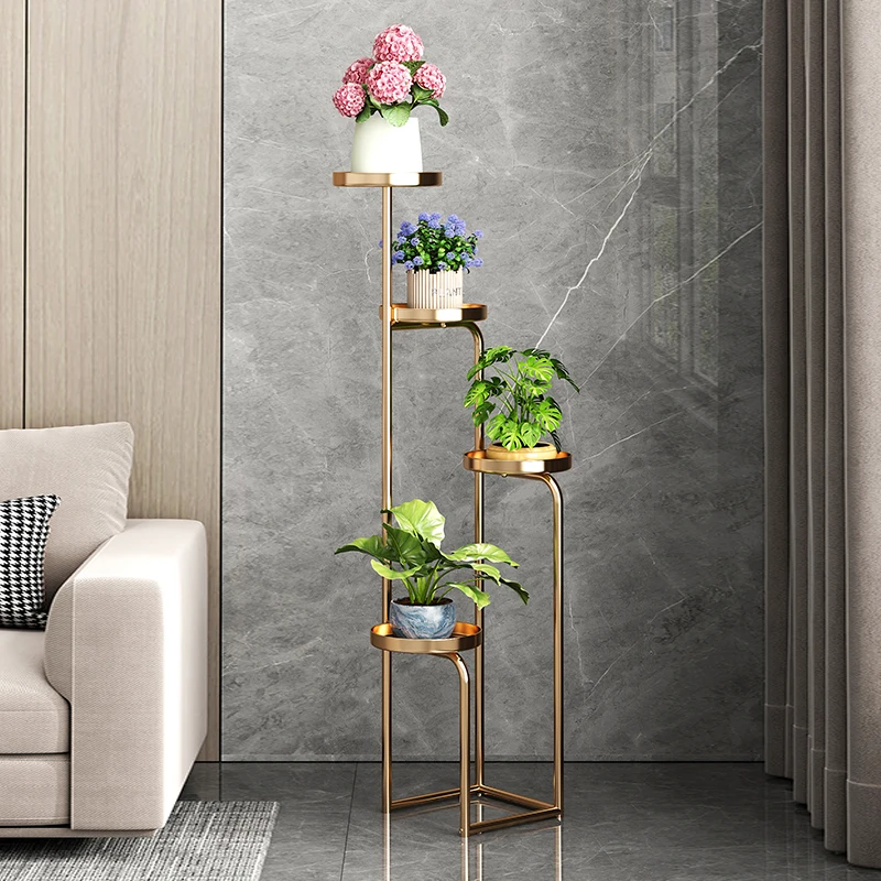 

Flower shelves, living room, floor to floor iron decorative flower pots, balcony shelves, indoor succulent potted plants