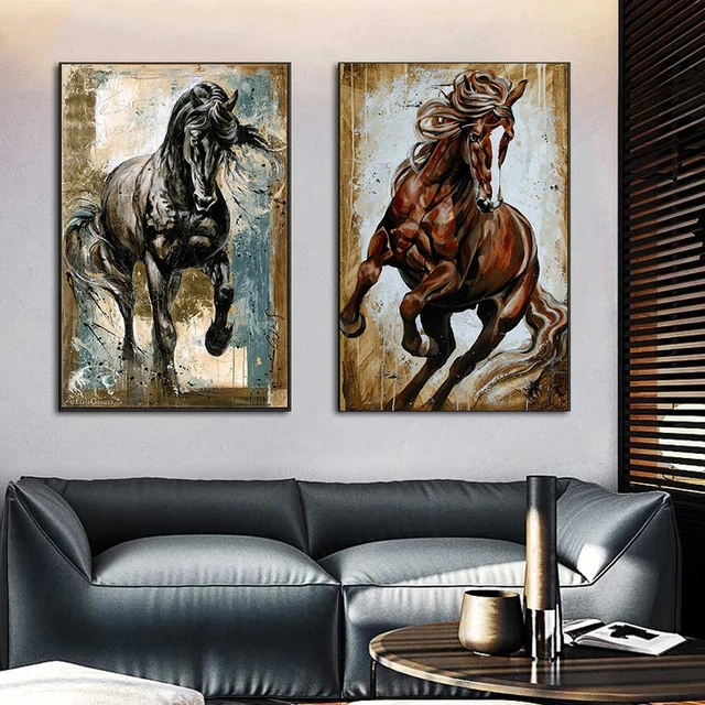High Quality Handmade Running Horse Oil Painting Bulk Canvas Paintings for  Home Decor Modern Horse Animals Wall Picture - AliExpress