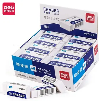 Deli 5/8pcs 2B/4B gomma cancelleria forniture per la correzione della scuola dell'ufficio gomme da cancellare in gomma morbida per bambini Set di matite per gomma trasparente regalo