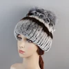 2025 Lady Warm Knitted 100% Genuine Rex Rabbit Fur Hats Russia Winter Quality Real Fur Hat Natural Warm Snow Rex Rabbit Fur Caps 6