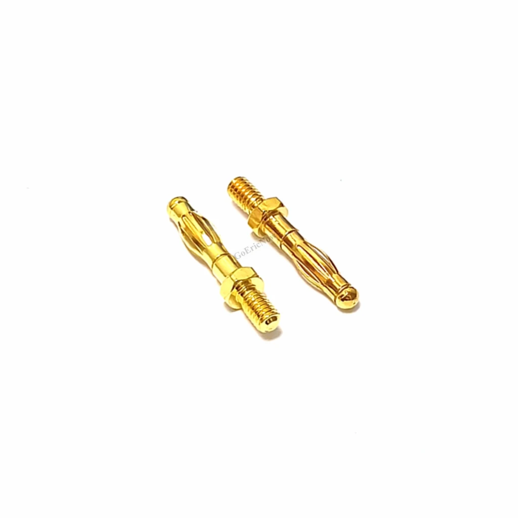 바나나 플러그 패널 마운트, 4mm, 순수 구리 수/암/금 도금 커넥터 잭, M4 스레드, 50 개