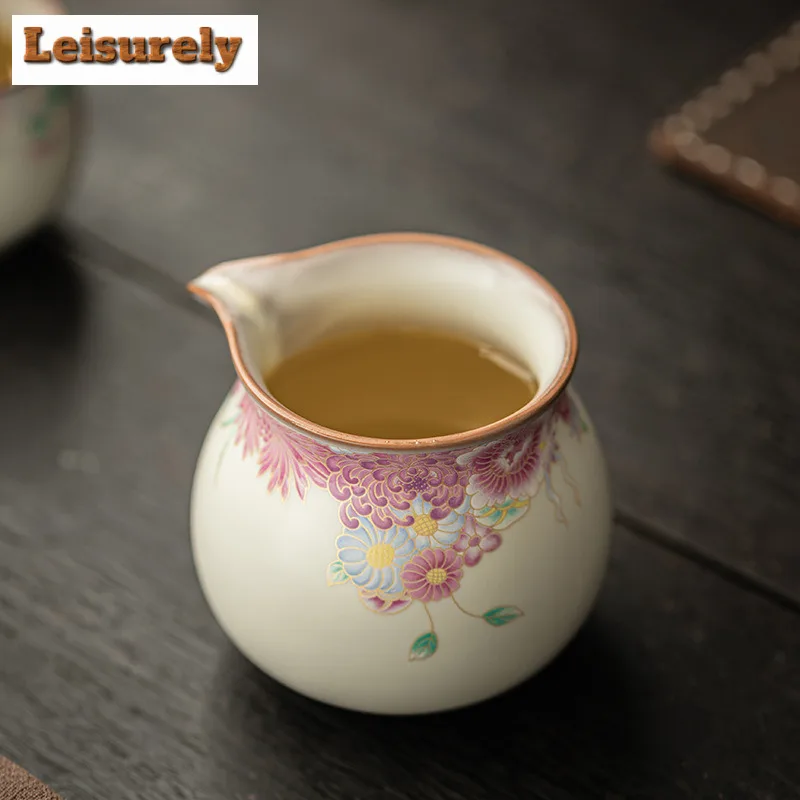 220ml Pork Fat Jelly Little Garden Tea Pitcher Divide Tea Cha Hai Dispenser Justice Cup Fair Mug Drinkware Ornaments Supplies