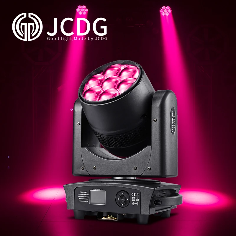 

JCDG Bee Eyes Zoom Moving Head Light 7pcs 40W LED 4in1 RGBW DJ Lights DMX Control for Stage Effect Dj Disco Nightclub Party