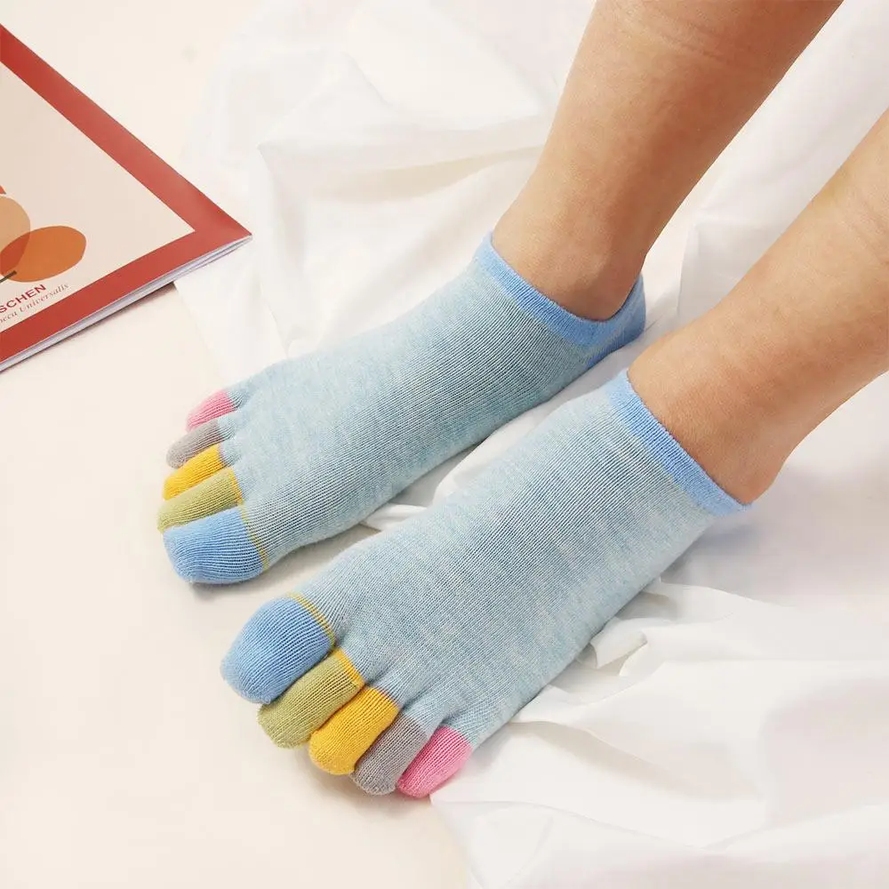 

Cotton Yoga Sweaty Breathable Anti-slip 5 Fingers Socks Ankle socks Toe socks Boat socks