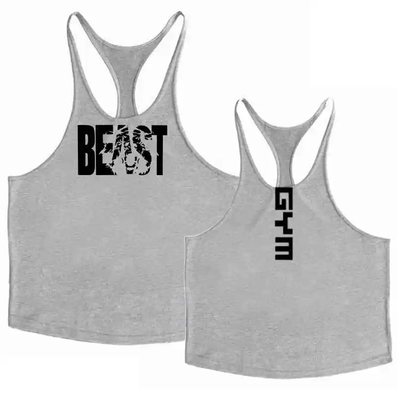 

New Arrivals Bodybuilding stringer tank top Gym sleeveless shirt men Fitness Vest Singlet sportswear workout tanktop