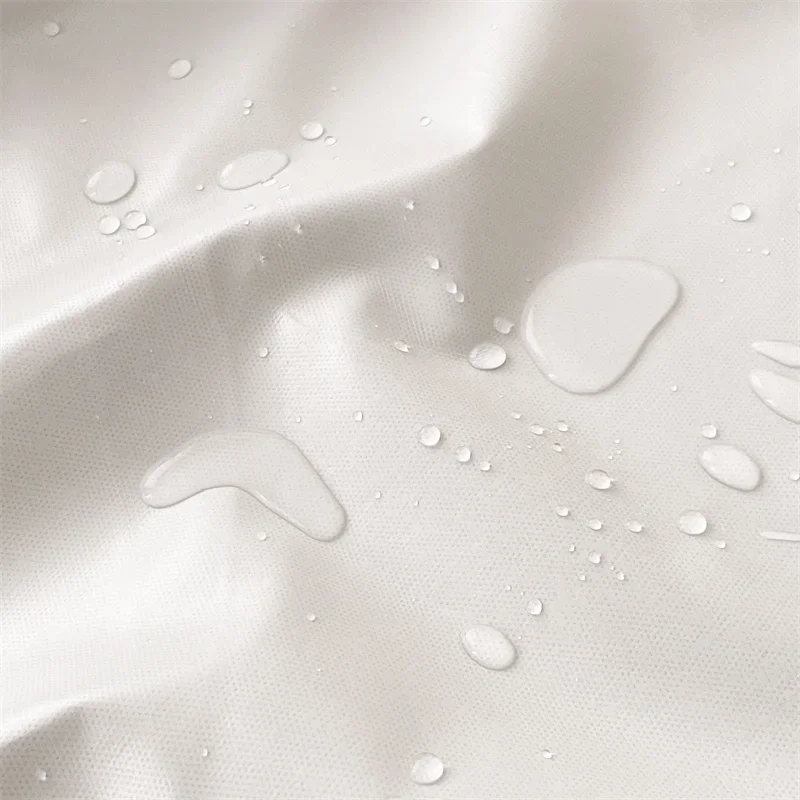 Water droplets on the waterproof pillow cover fabric