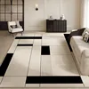 Black White Geometric Living Room Decorative Carpet Modern Minimalist Bedroom Carpets Line Art Study Room Rug Easy To Care Rugs 3