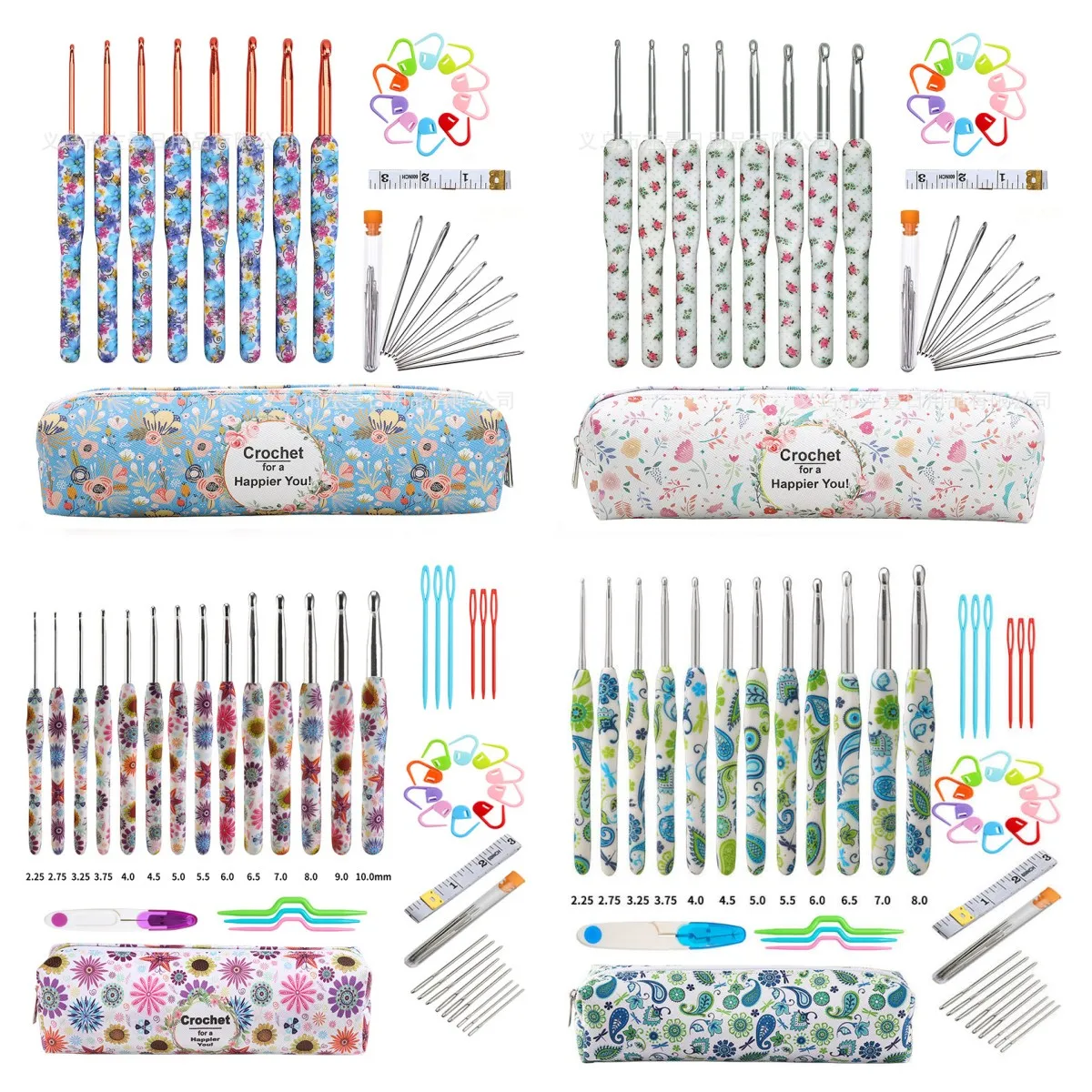 Soft Handle Crochet Hook Set Wool Yarn Compilation Tools Sweater Needle