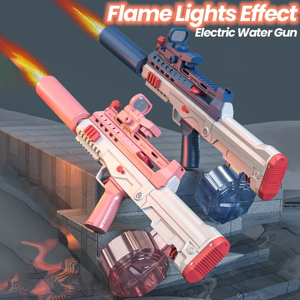 NewElectricWaterGunSimulationFlameFireLightAutomaticPowerful