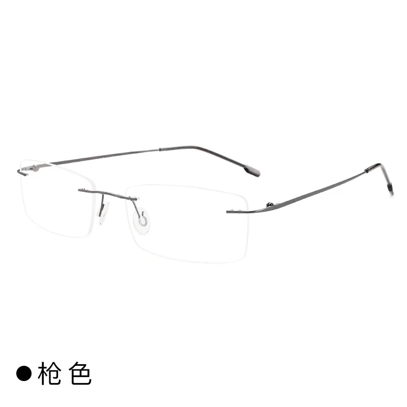 Anti-blue light rimless prescription glasses men women titanium myopia short-sighted reading eyewear