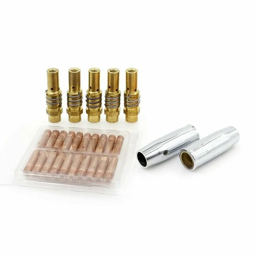 Verbrauchsmaterialien für Mig-Kontaktspitzen, 16 Stück, MIG-Schweißen, MB15, 15AK Kontaktspitze, 0,8/1,0/1,2 mm, Schweißbrenner, Kontaktspitzen, Schweißversorgung – Detail 1
