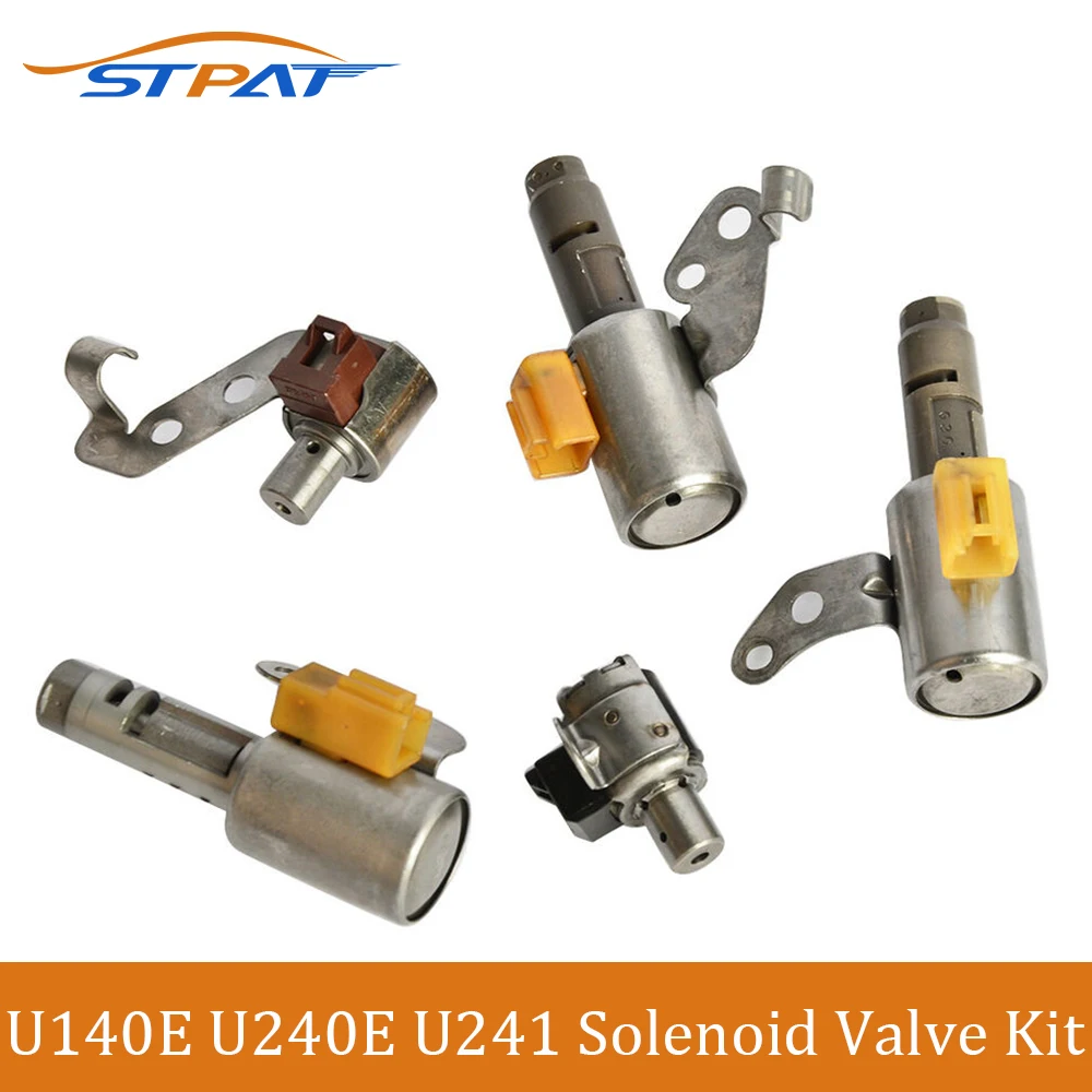 

STPAT 5PCS U140E U240E U241 Transmission Control Solenoid Valve Kit 35240-32010 35290-21010 For Lexus Toyota
