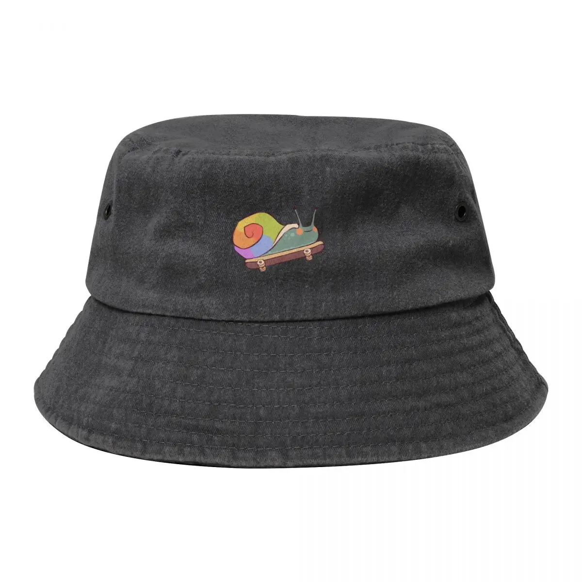 

pride snail on a skateboard Bucket Hat Hat Luxury Brand Luxury Brand Rave Caps For Men Women's