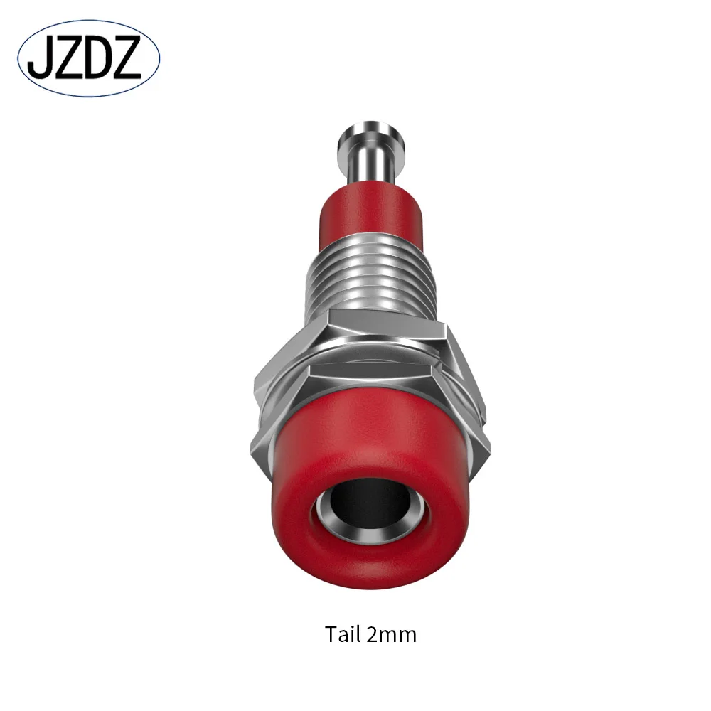 JZDZ 10pcs 2mm Banana Socket Binding Post M6 Terminal Nut Banana Plug Jack Electrical Connector Test Hole DIY Parts J.40006