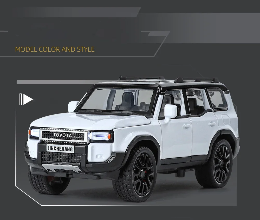 1:32 Toyota Land Cruiser Prado Suv Alloy Die Cast Toy Car Model Sound And Light Children'S Toy Collectibles