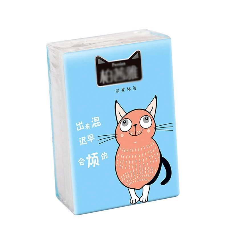 10 Packs Disposable Paper Handkerchief Paper Towel Portable Small Package Towel Napkin Wood Pulp Handkerchief