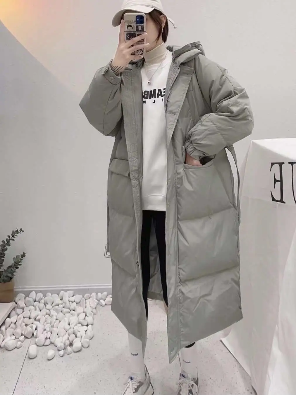 Women's Mid-length Down Jacket For Autumn And Winter Fashion_voghion.com