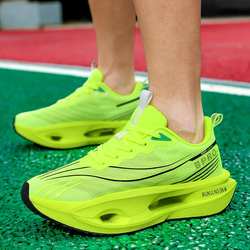 Chaussures de running homme route stables lacets en tissu_voghion.com