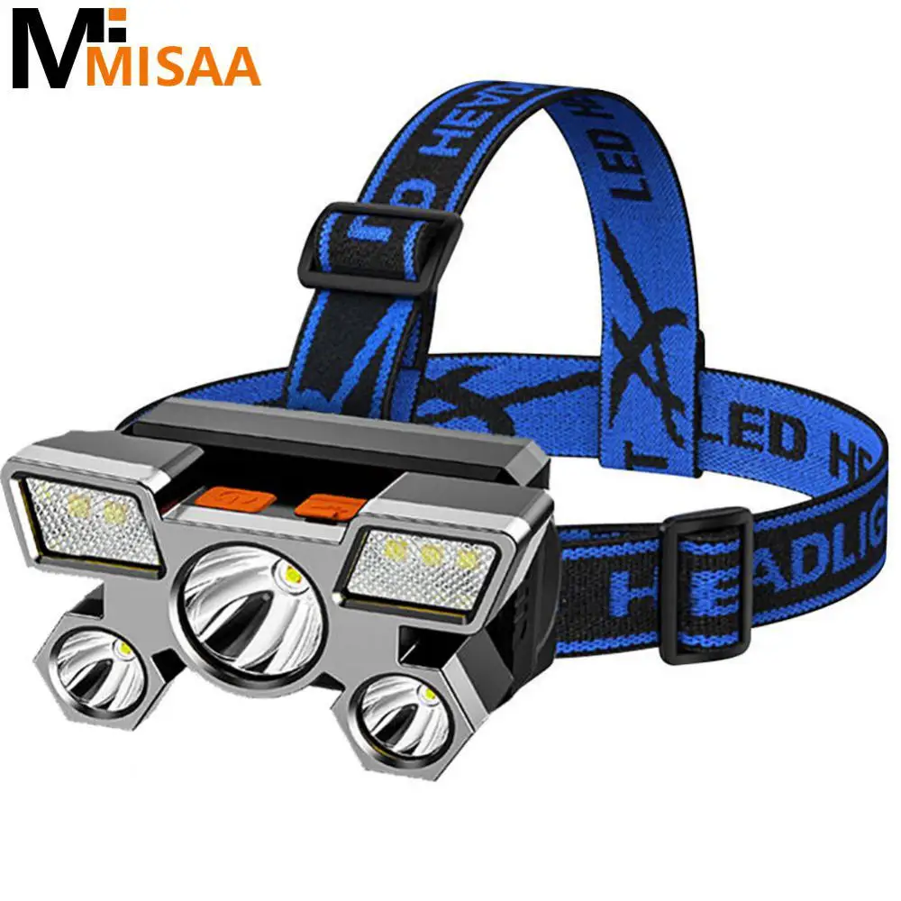 

Headlamp Abs Strong Ultra-bright Upgrade Large Capacity Outdoor Night Fishing Headlights P900 Five-core Wick Waterproof