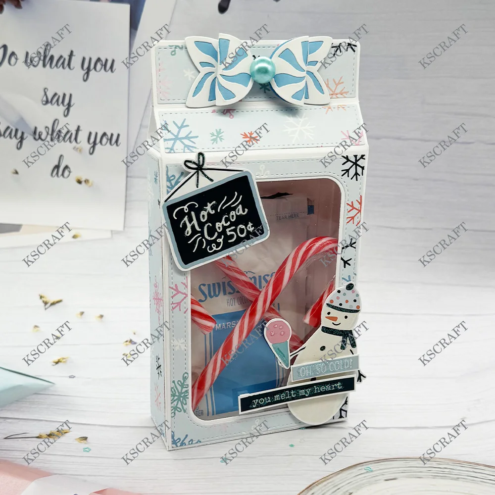 Description Picture 4 of itemKSCRAFT Hot Cocoa Gift Pouch Cutting Dies Stencils for DIY Scrapbooking Decorative Embossing DIY Paper Cards