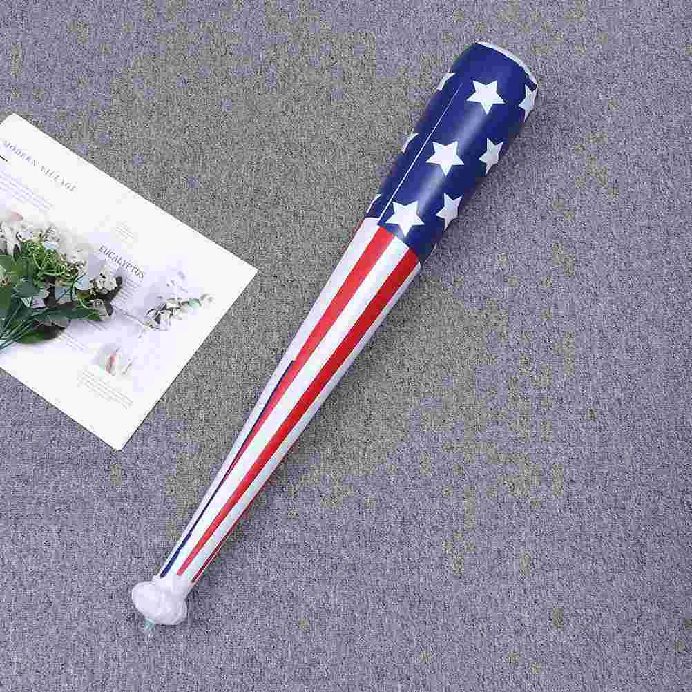 

4 Pcs Toys Inflatable Baseball Bat American Flag Bats Party Supplies Independence Day Decorations Sticks Sports Favors