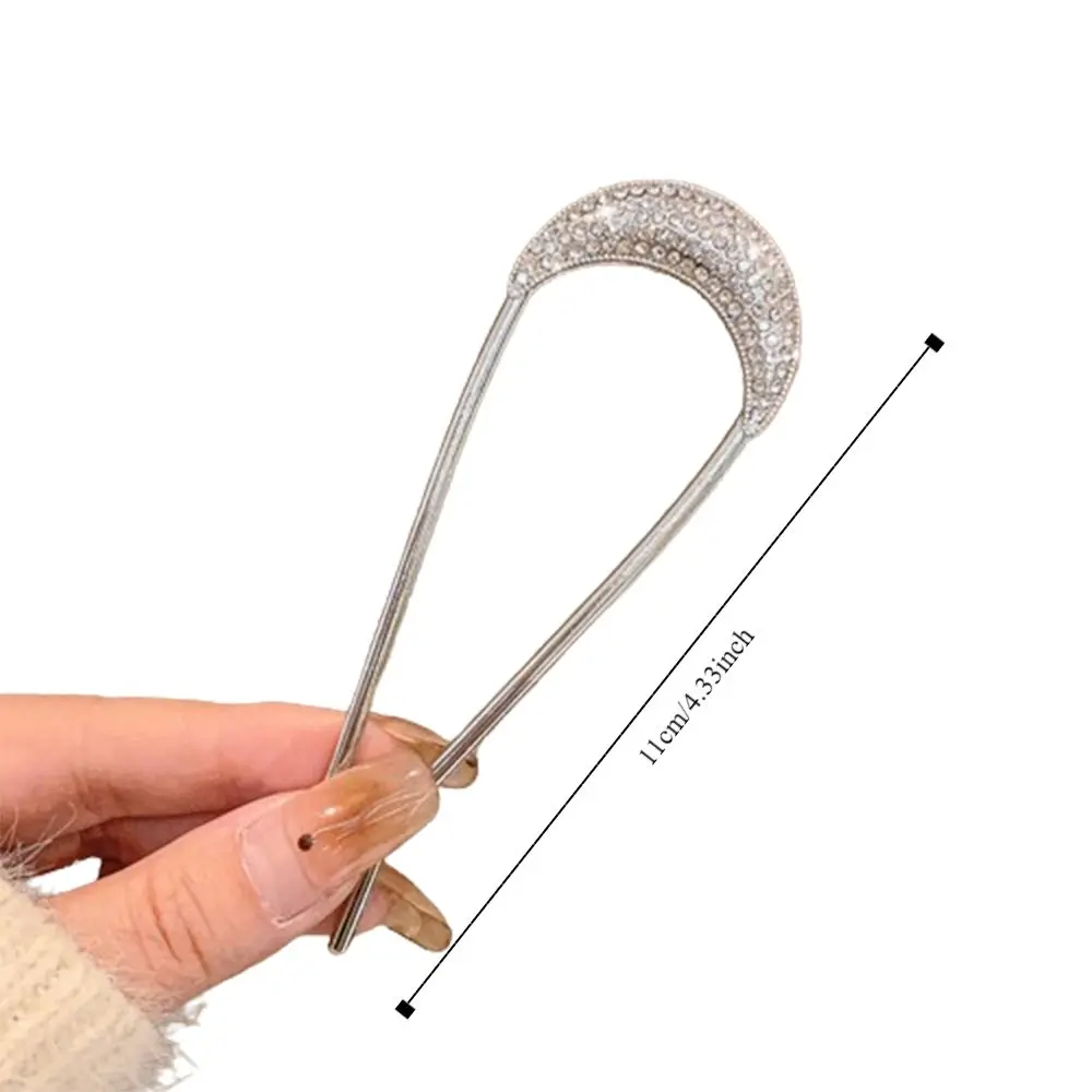 Hair Accessory New Fashion Simple Hair Clip Temperament Imitation Pearl U-shaped Hairpin Metal Flower Hair Sticks for Girls hair accessory,hair clip,hair headdress,hair stick,pearl hairpins