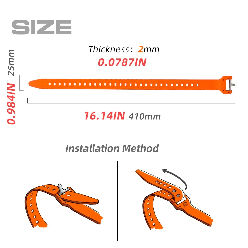 Rhinowalk TPU Plastic Elastic Scale Strap For Securing Bike & Motorcycle Cycling Equipment Tensile Strength Riding Accessories bike motorcycle strap