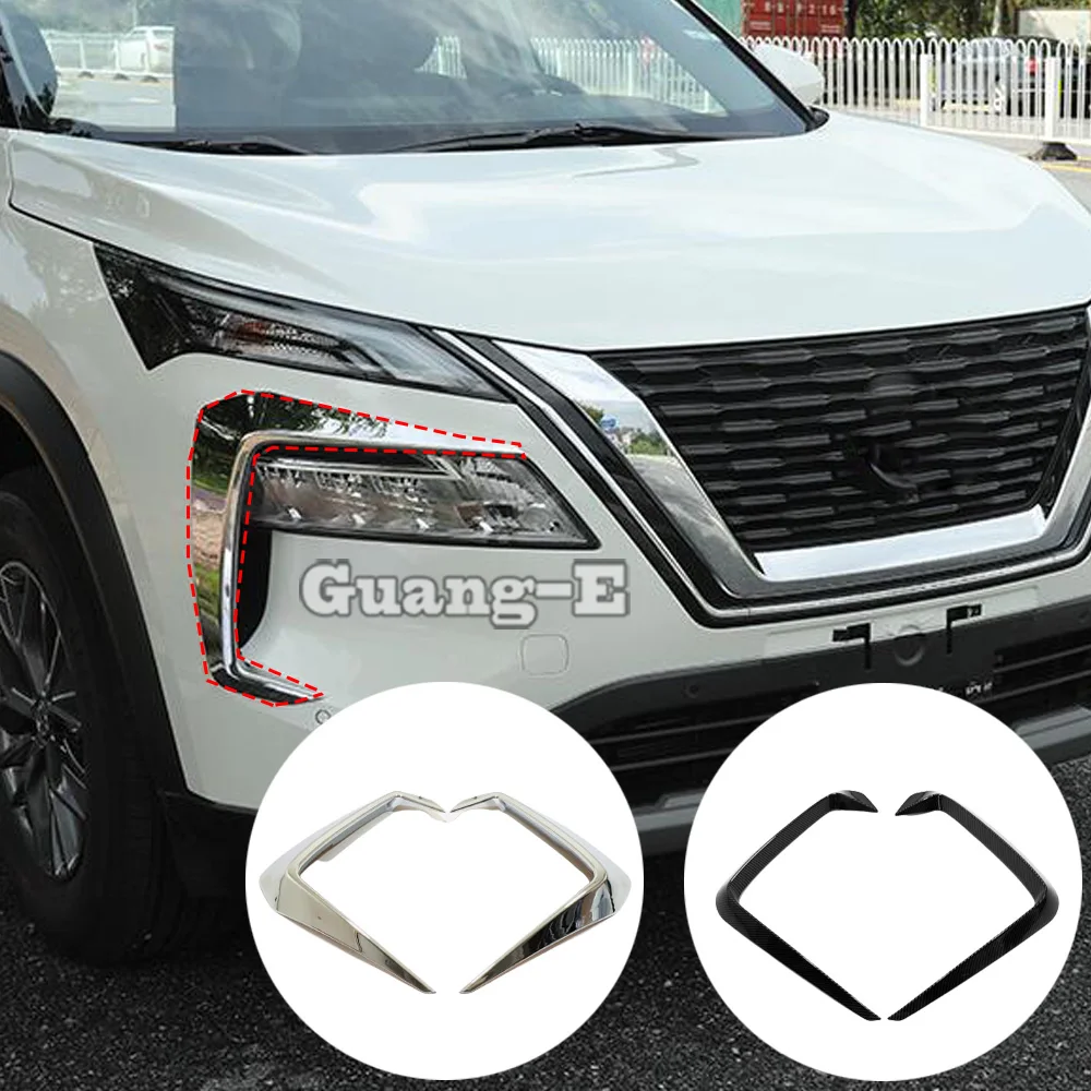 Car Styling Front Fog Light Lamp Spoiler Eyebrow Eyelid Strip Trim Cover  Frame For Nissan X-trail Xtrail Rogue 2021 2022 2023 - AliExpress