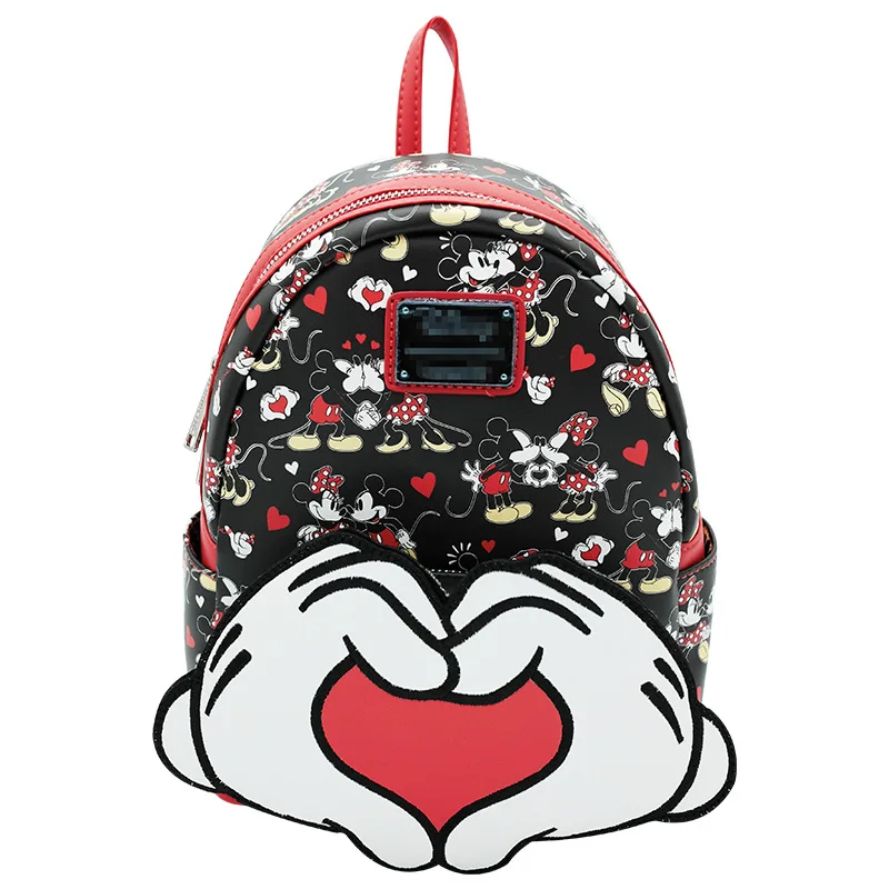 Miniso Disney Loungefly Mickey Mouse Rond Mickey En Minnie Hart Hand Mini Schooltas Dames Schattige Rugzak