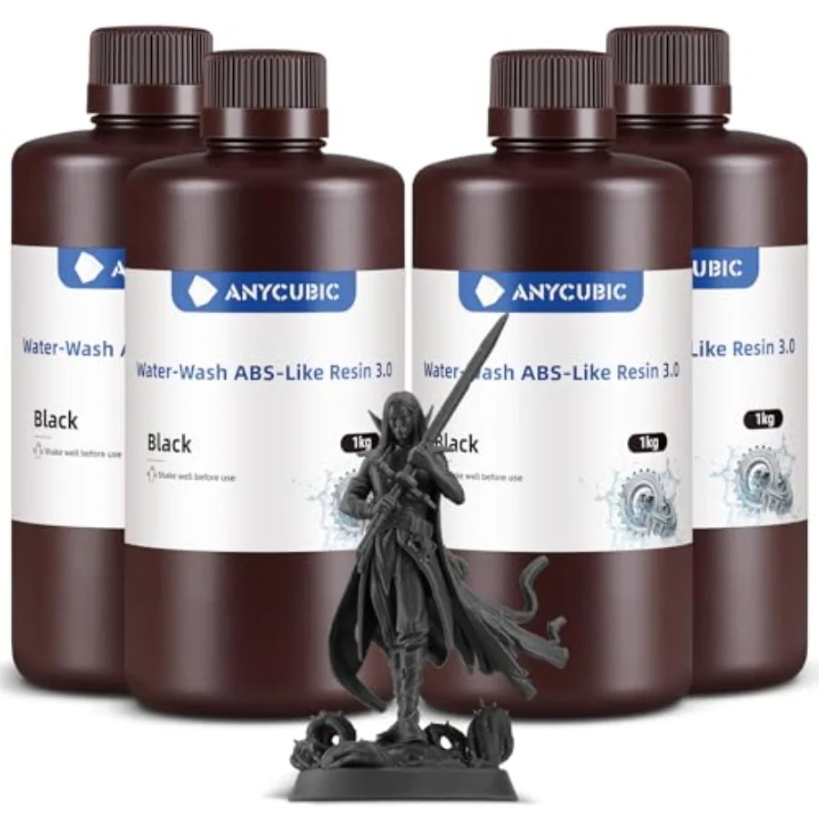 Water Washable ABS-Like Resin 3.0 for LCD 3D Printers: High Toughness High Precision Low Odor Easy Post-Processing Wide Compati
