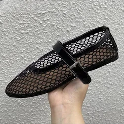 Designer Shoes Water Diamond Rivet Mary Jane Ballet Shoes Women's Flat and Comfortable Ballet Shoes for Women